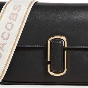 Marc Jacobs Black Crossbody Bag with Gold Accent